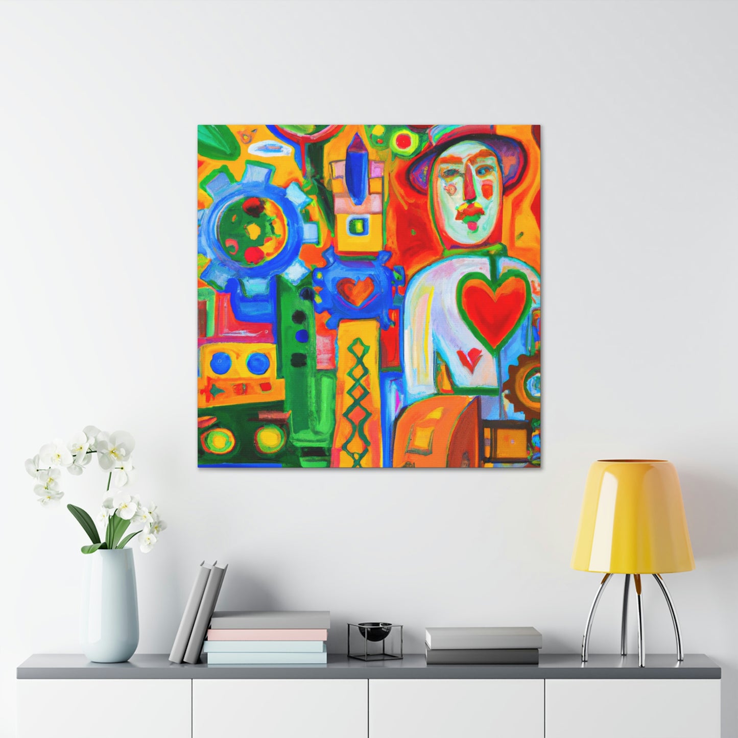 Engineer in Abstract Form - Canvas