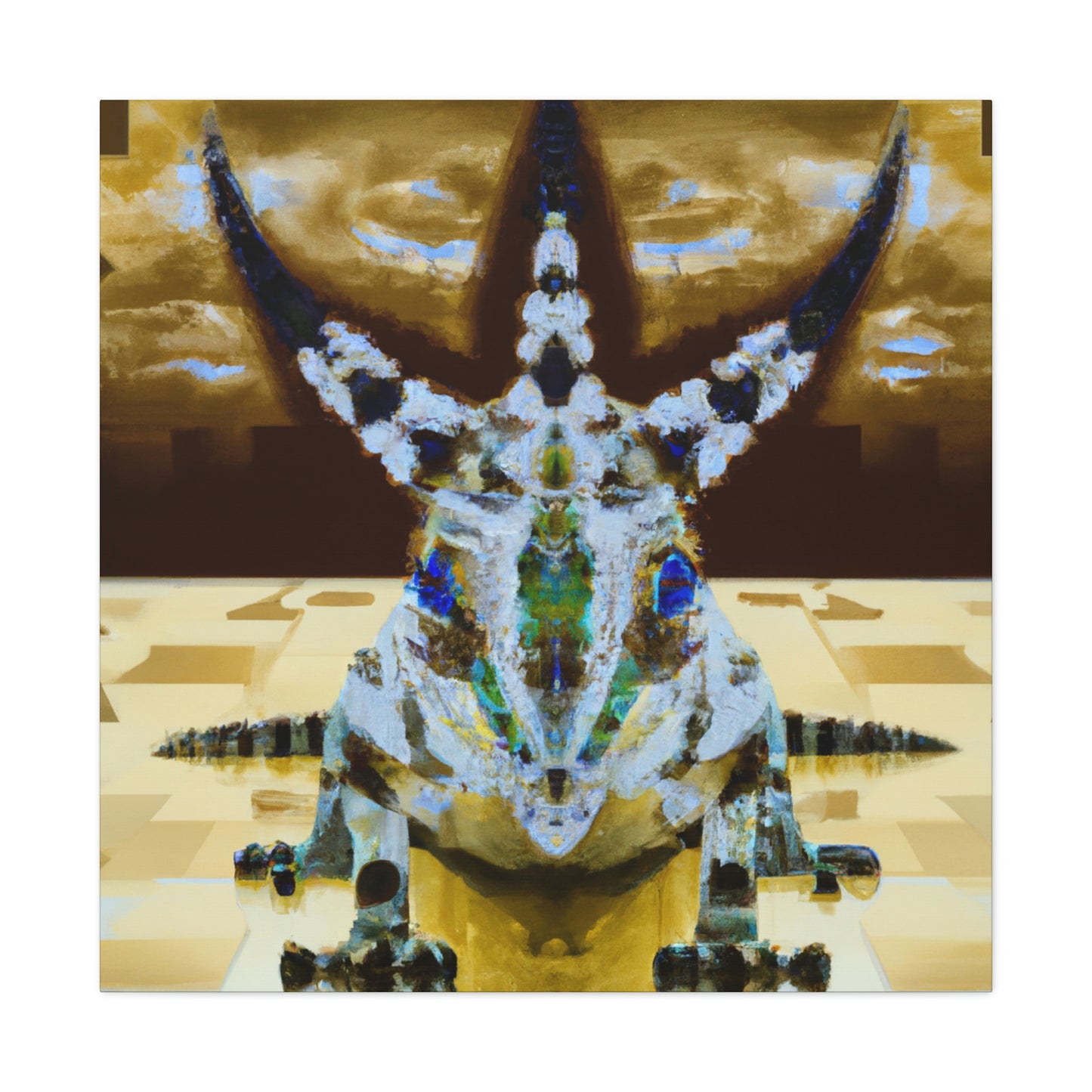 "Horned Lizard Dance Party" - Canvas