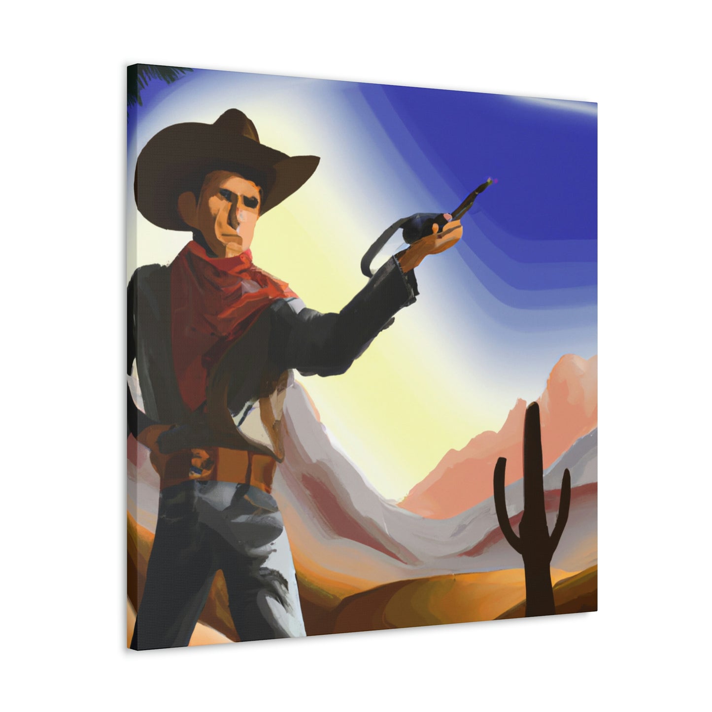 Guns Against Seascape - Canvas