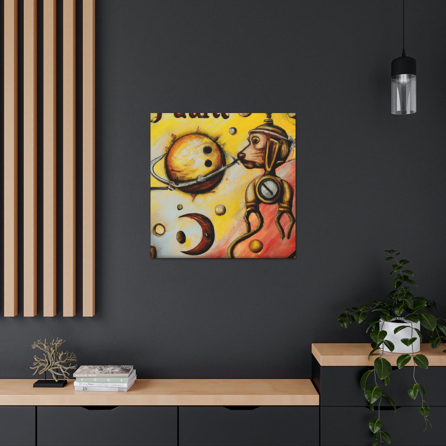 "Pluto in Steampunk Age" - Canvas