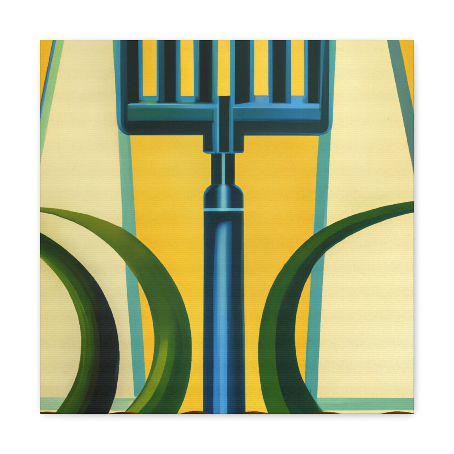 "Backlit Deco Pitchfork" - Canvas