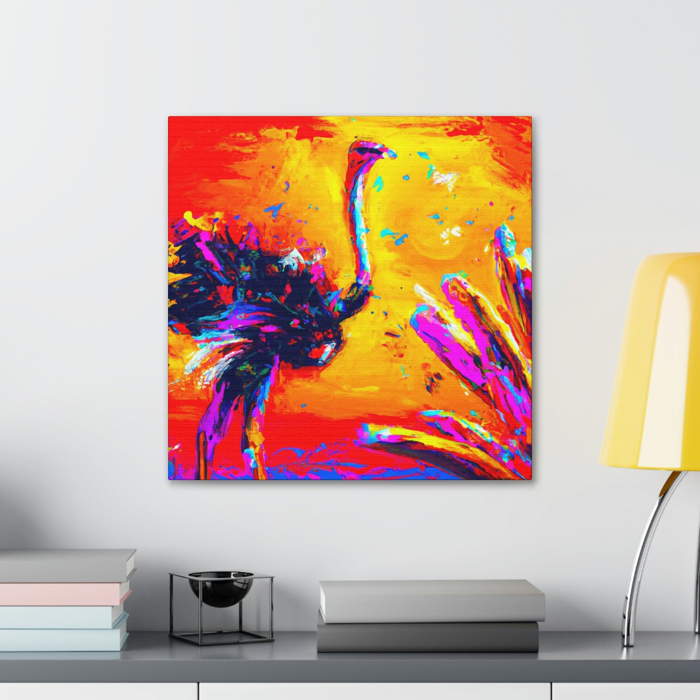 Ostrich in Abstraction - Canvas