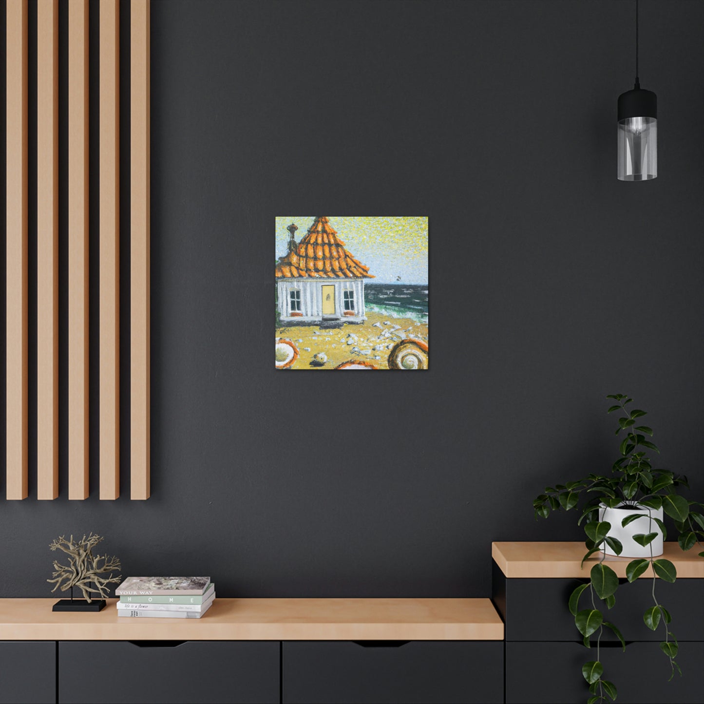 "Beach Hut in Baroque" - Canvas