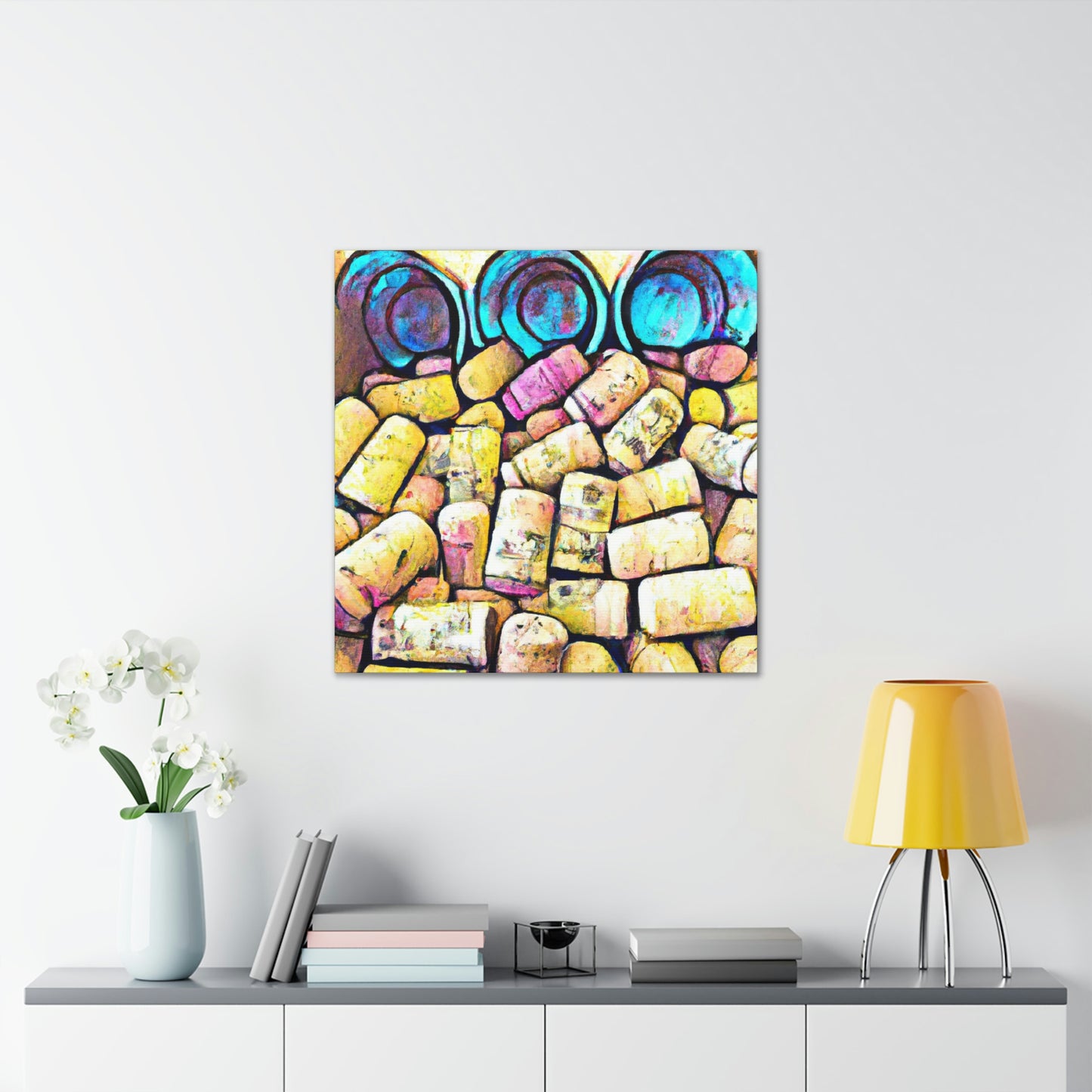 "Corks in a Bottle" - Canvas