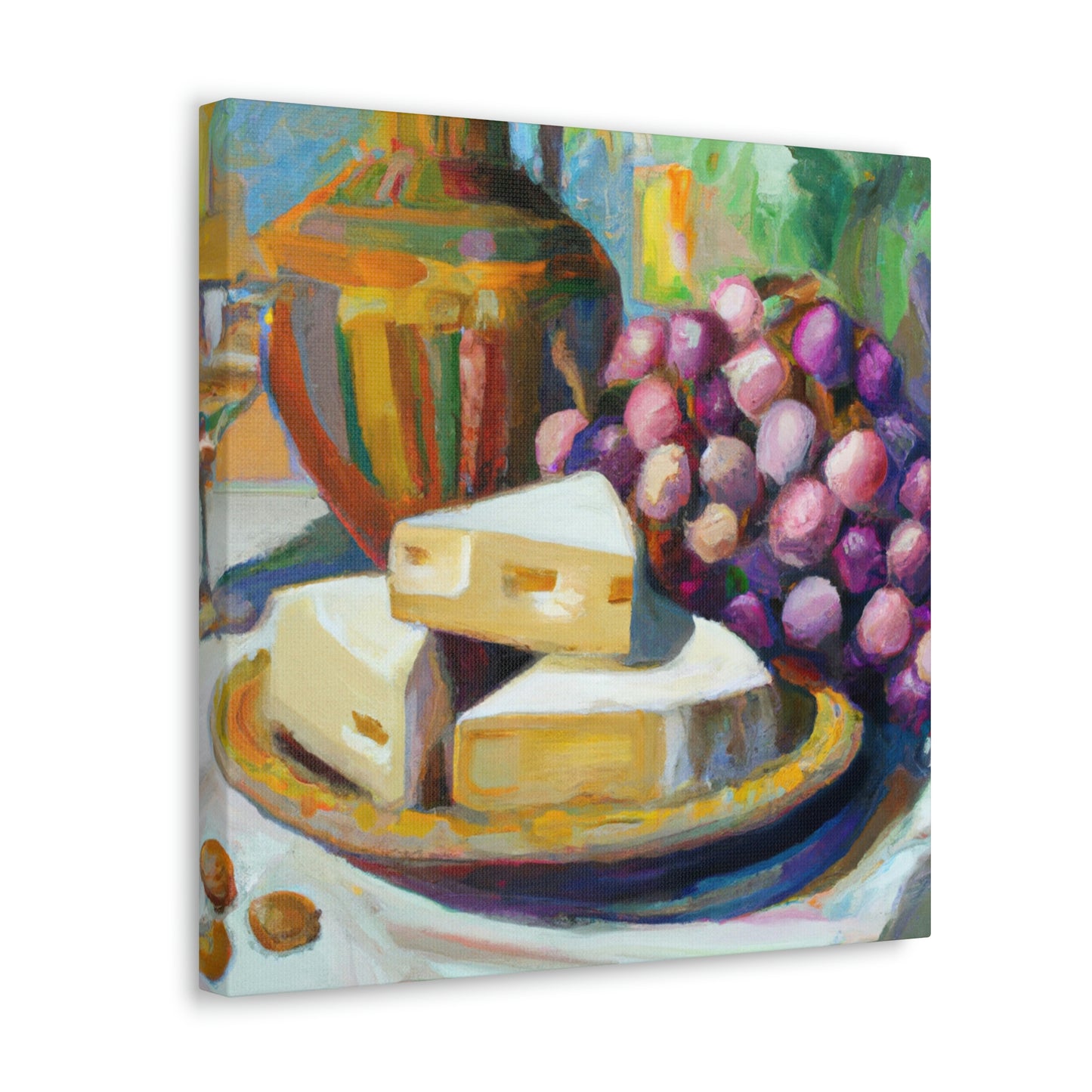 "Cheese and Grapes Feast" - Canvas