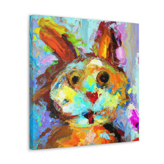 Rabbit meets Impressionism - Canvas