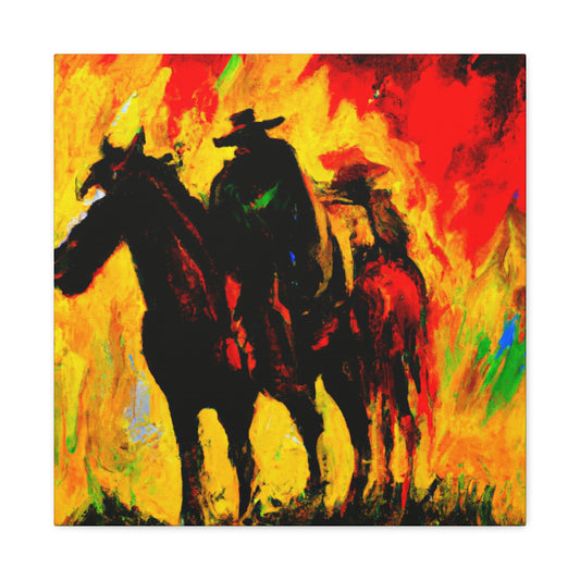 Cowboy and Steed. - Canvas