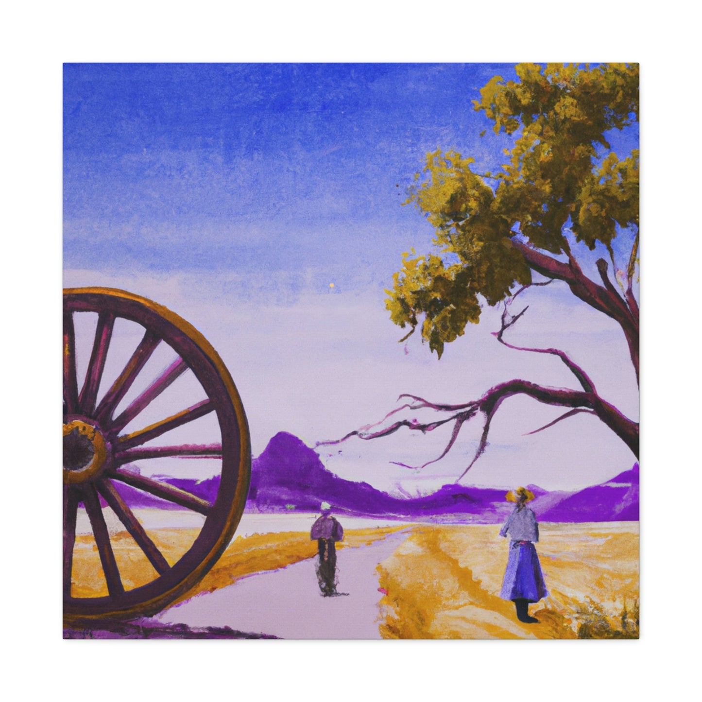 "Wagon Wheel Opulence" - Canvas