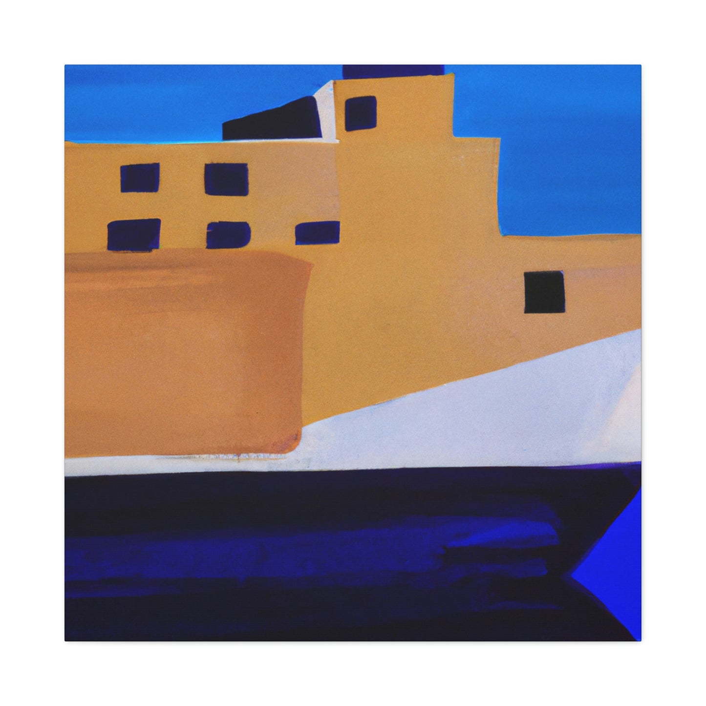 Ferry Minimalism Painting - Canvas