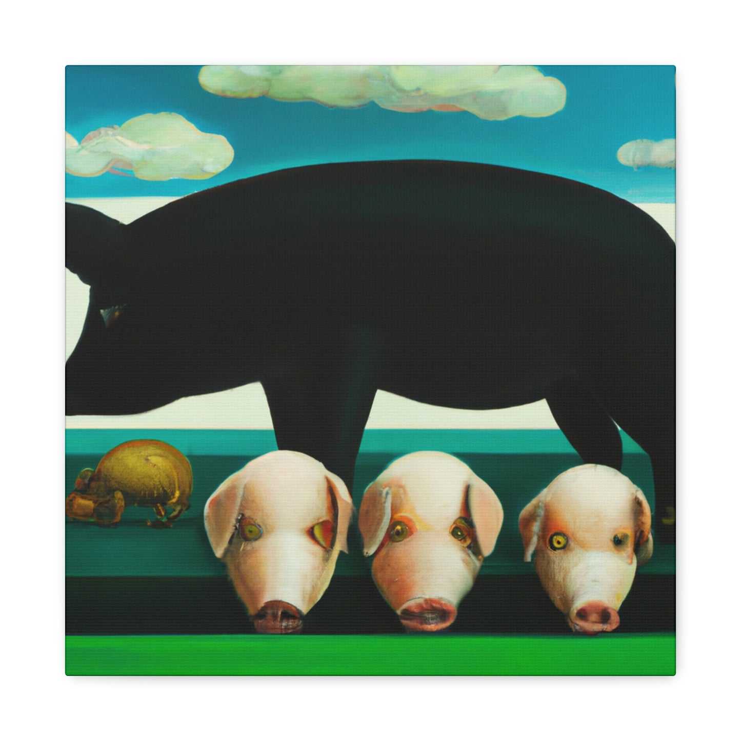 Pigs in Minimalism - Canvas