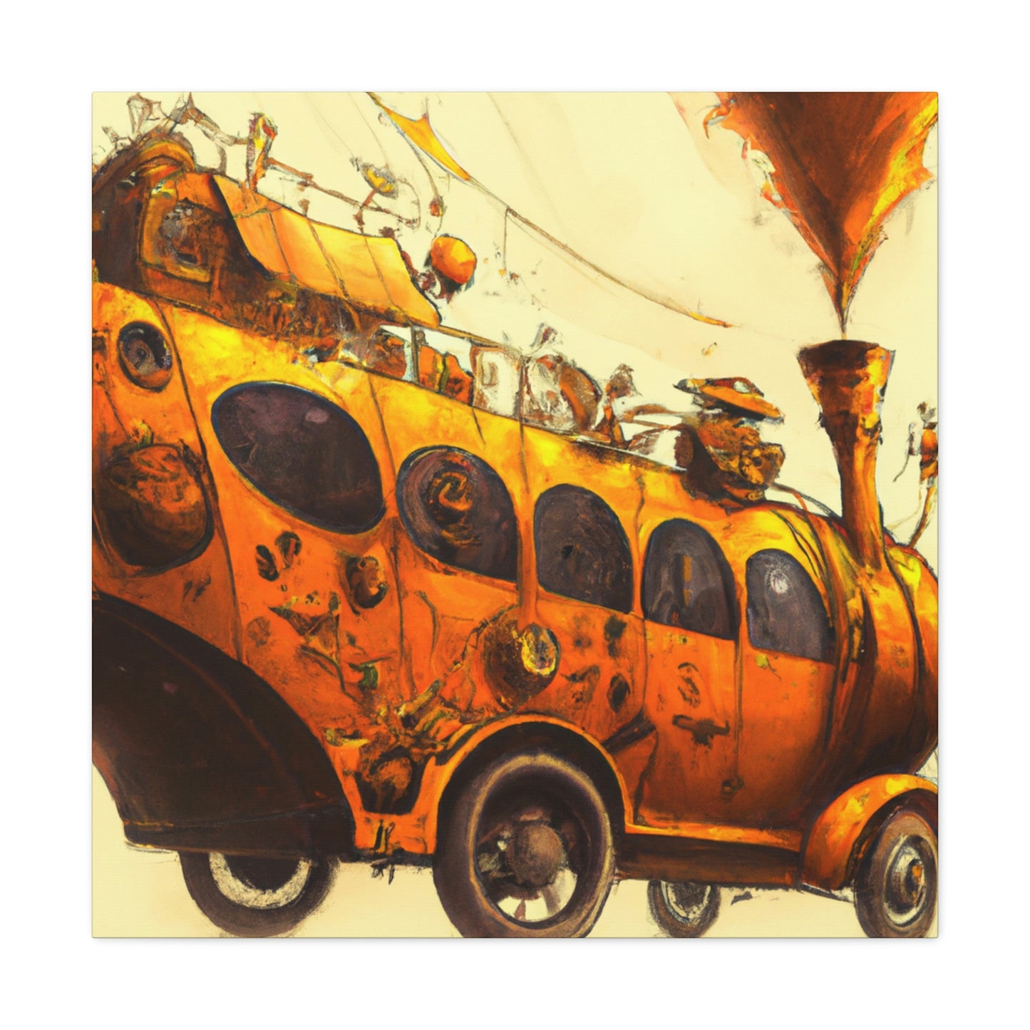 "Steam Bus Grandeur" - Canvas