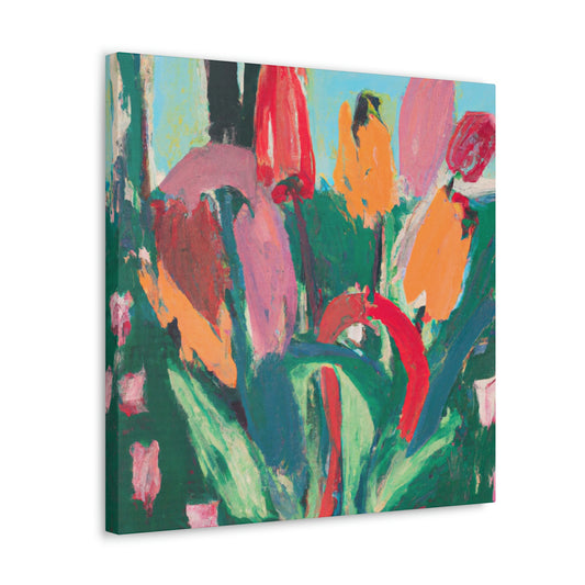 Tulip Symphony in Red - Canvas