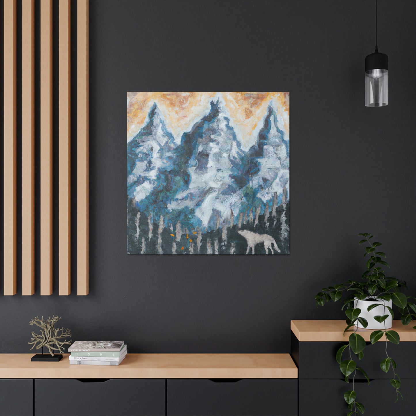 Wolf in the Woods - Canvas