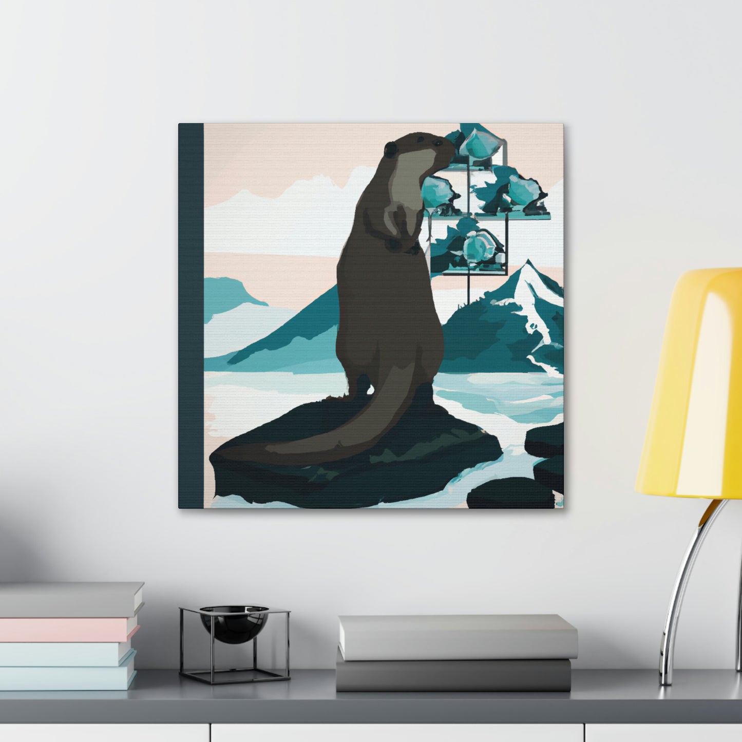 "Otter in Art Deco". - Canvas