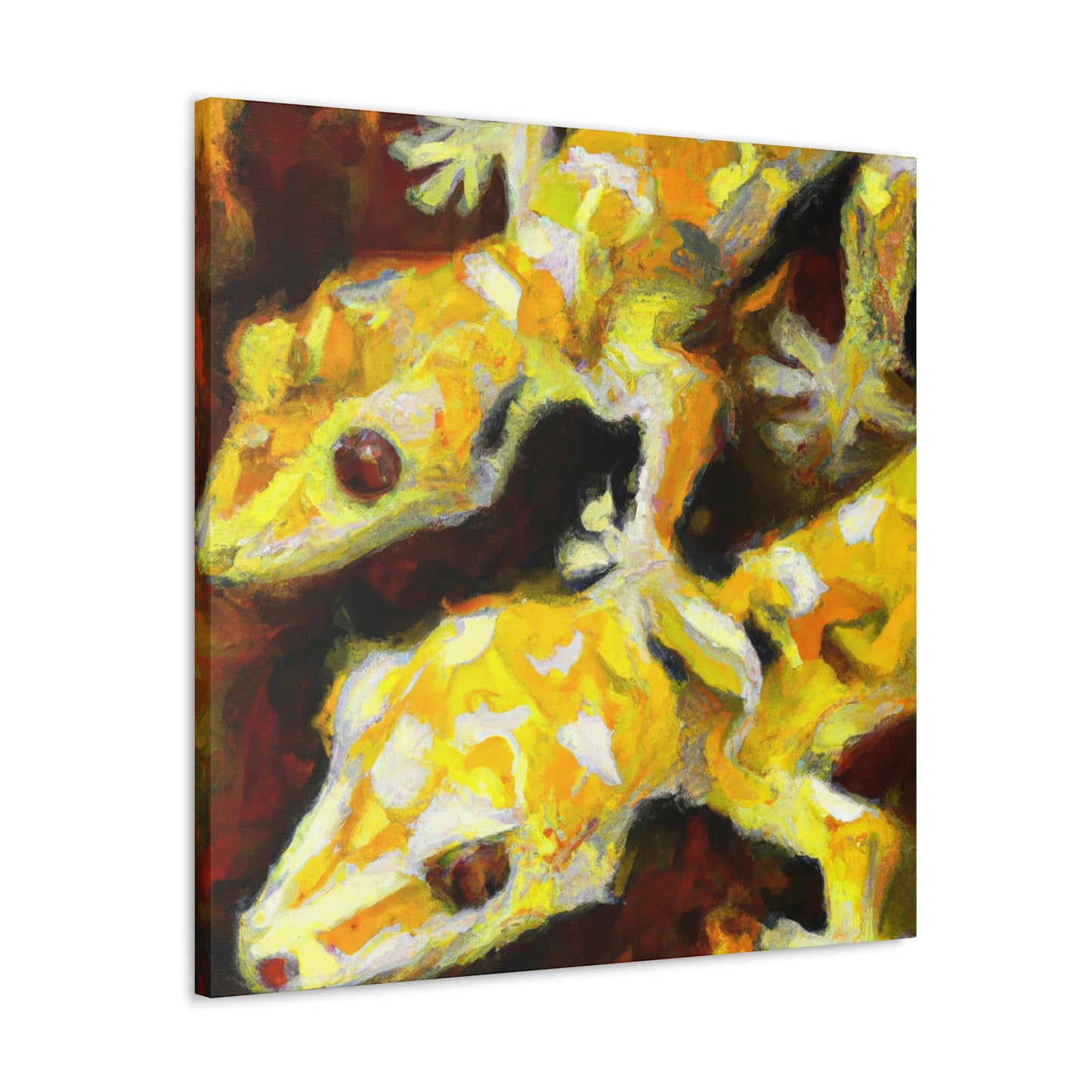 Crested Gecko Expressionism - Canvas