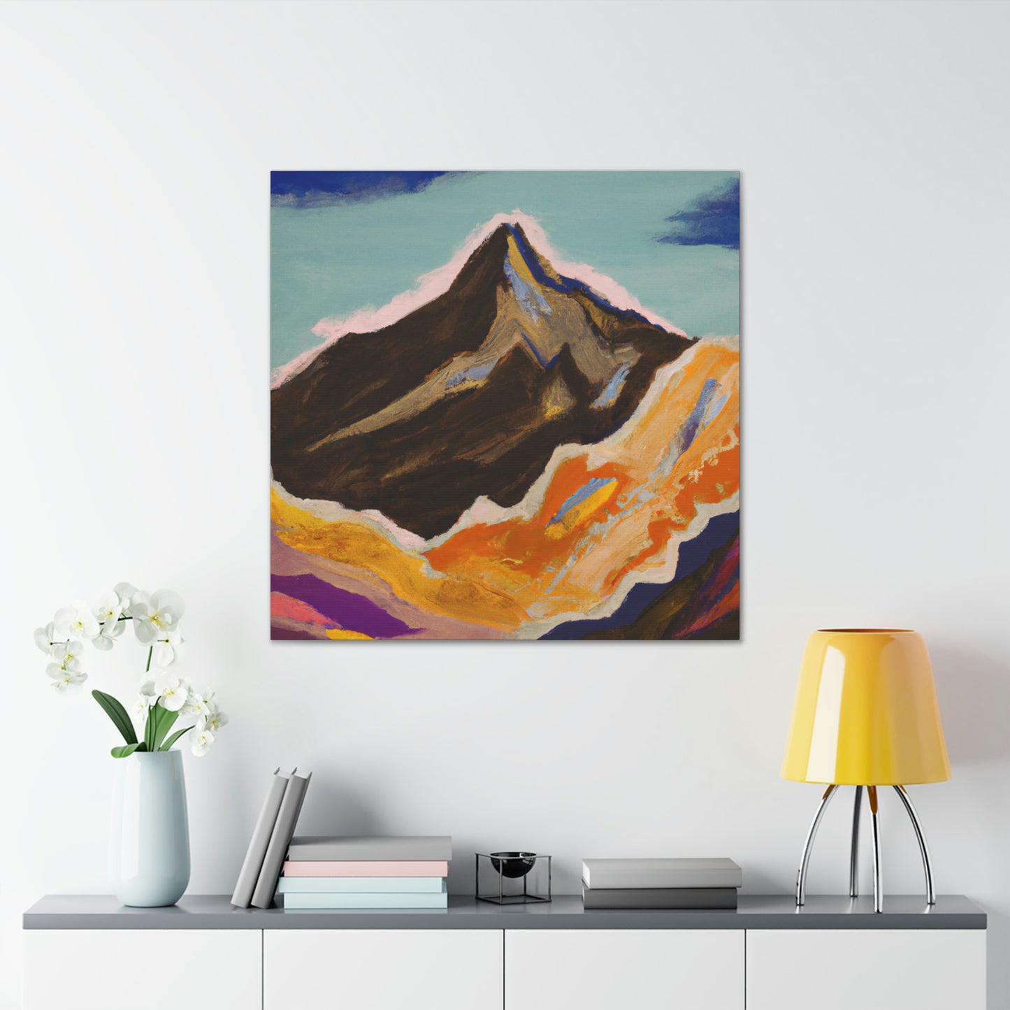 Mountains in Moonlight - Canvas