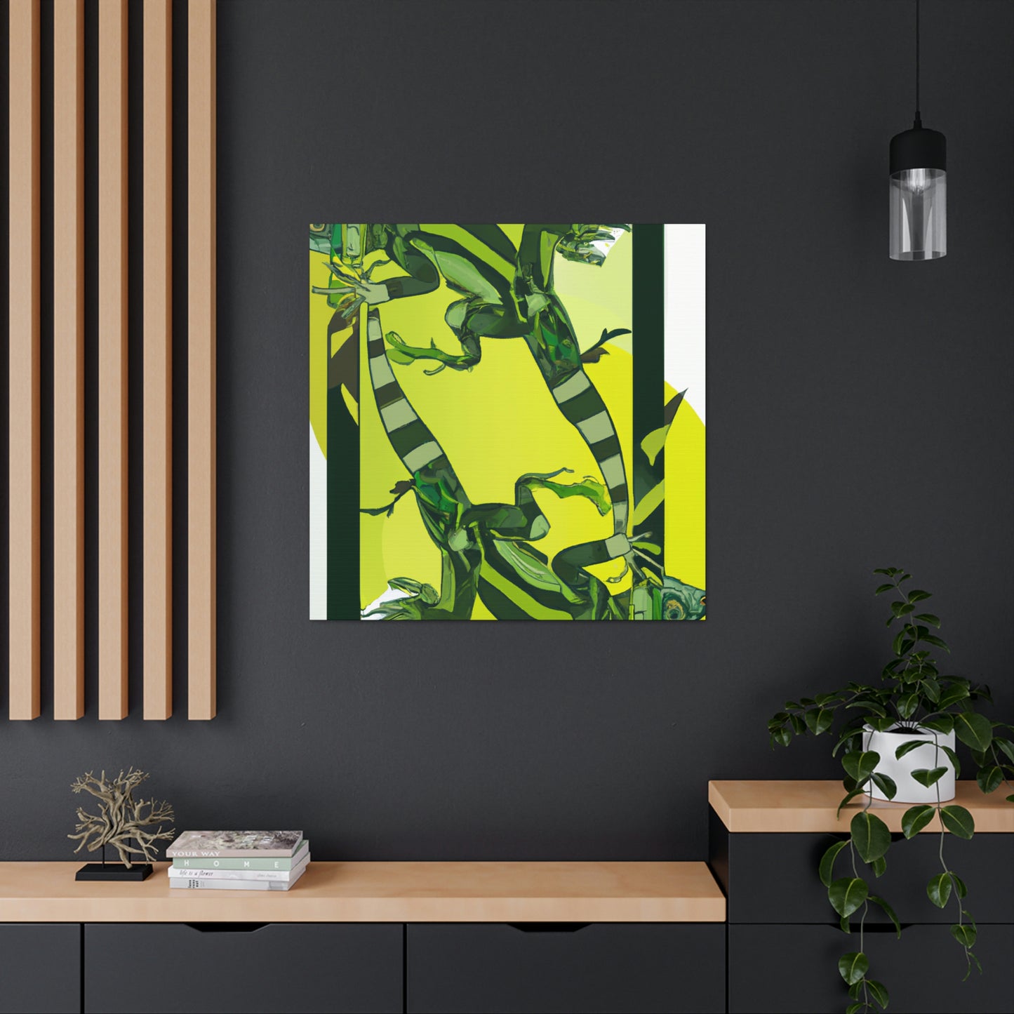 "Iguanas in Art Deco" - Canvas