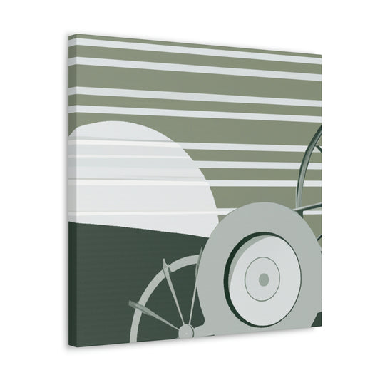 "Industrial Disc Harrow Scene" - Canvas