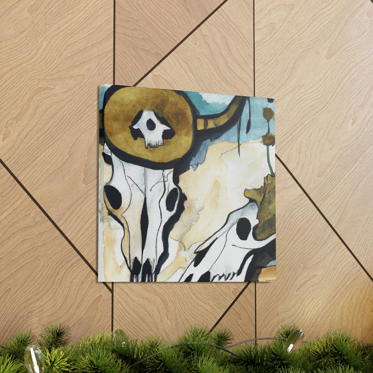 "Cow Skull in Vision" - Canvas