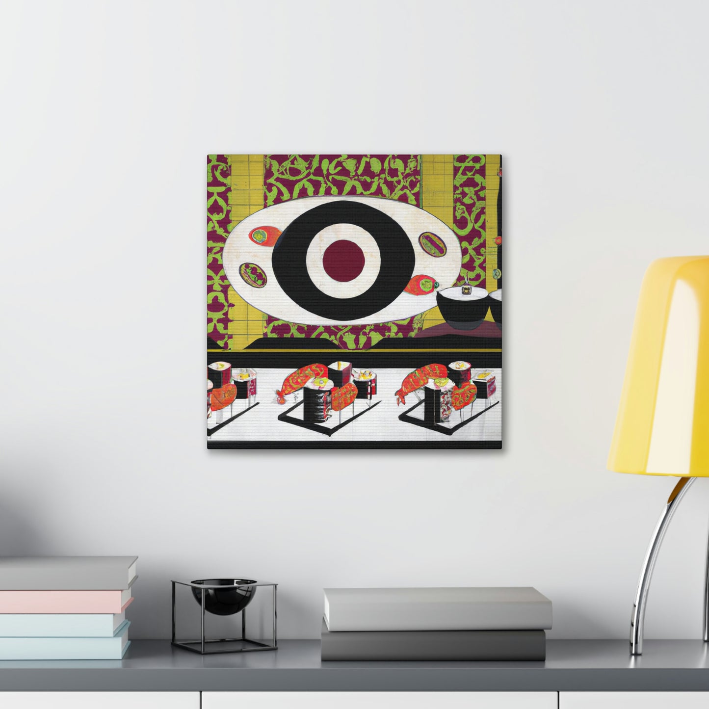 "Sushi Art Deco Dance" - Canvas