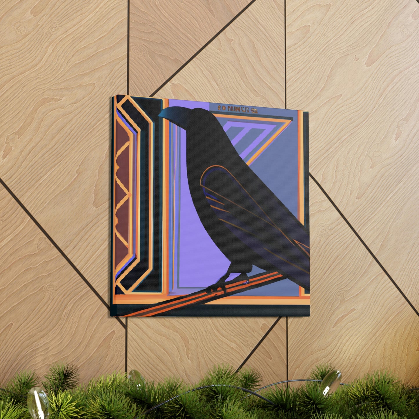 "Crow Over Art Deco." - Canvas