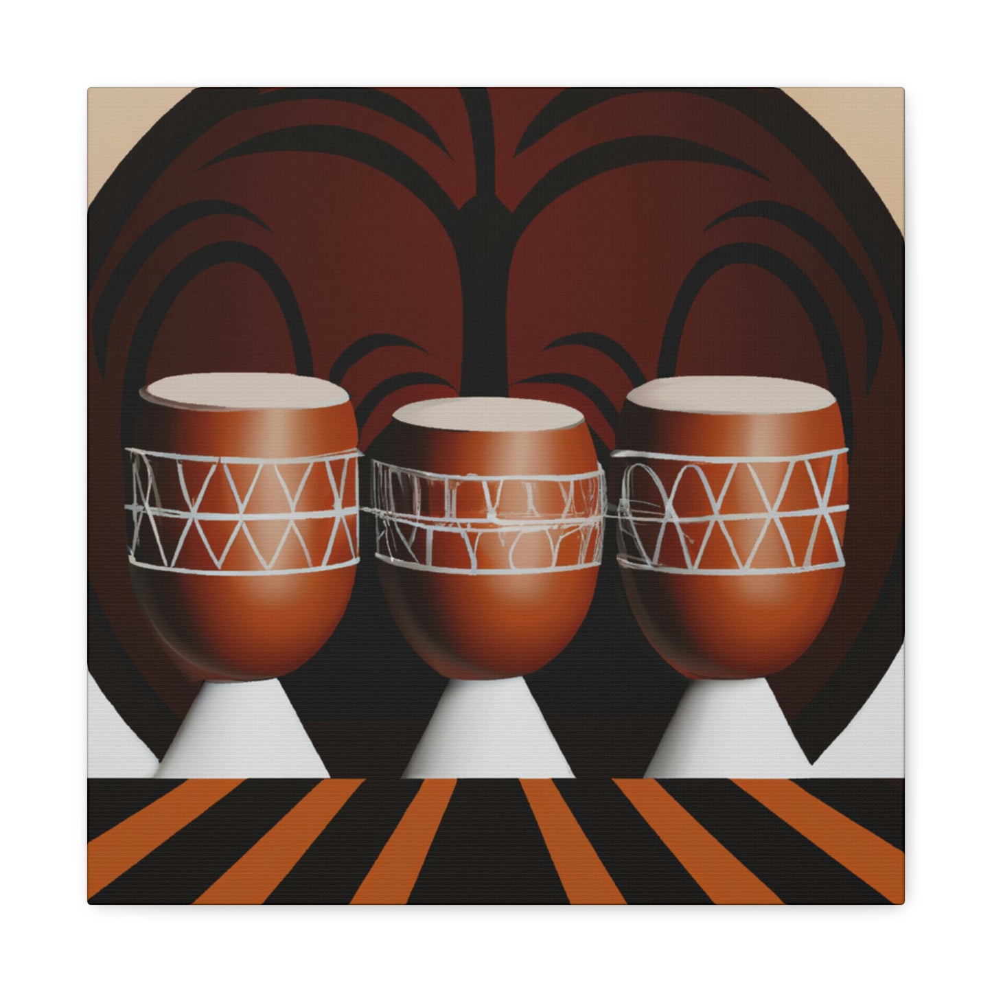 "Lively Deco Bongos" - Canvas