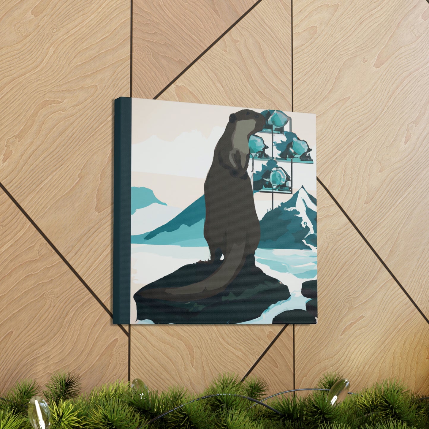 "Otter in Art Deco". - Canvas