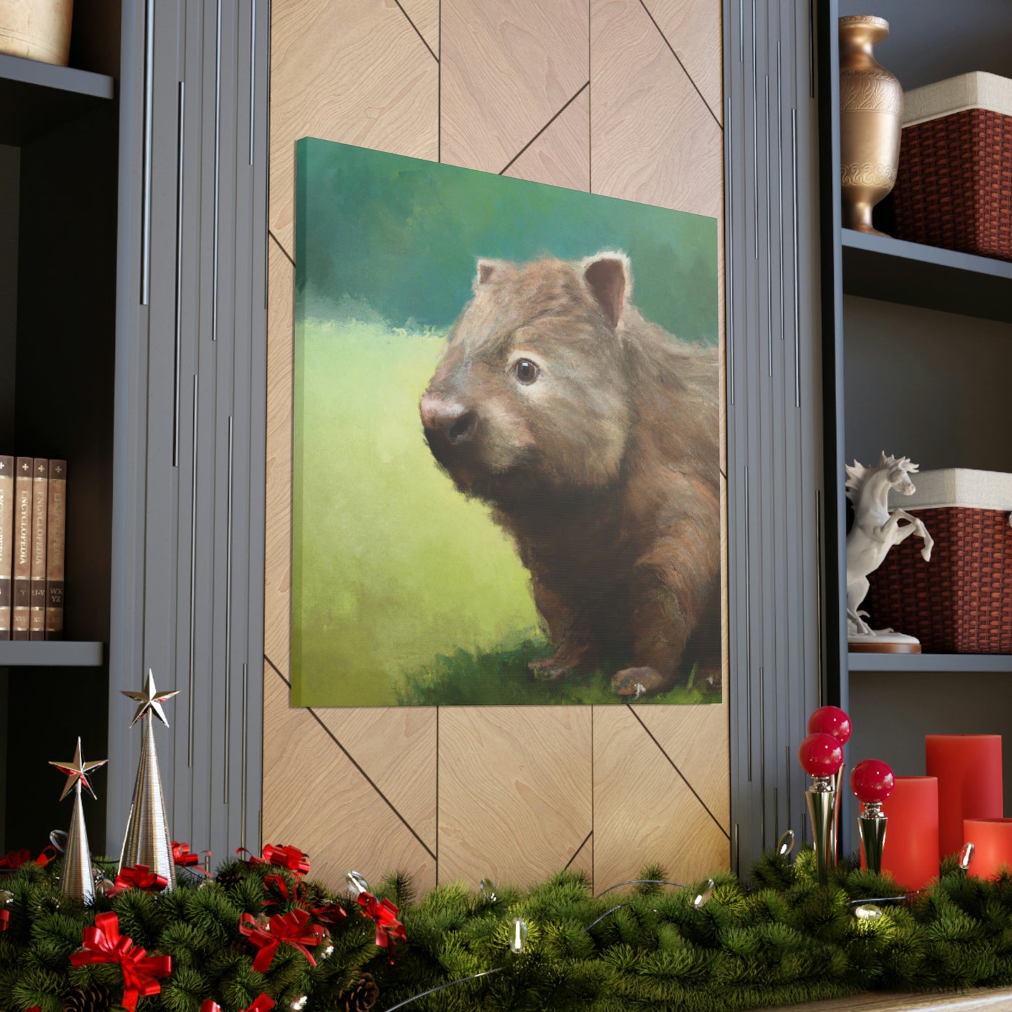 "Wombat in Landscape" - Canvas