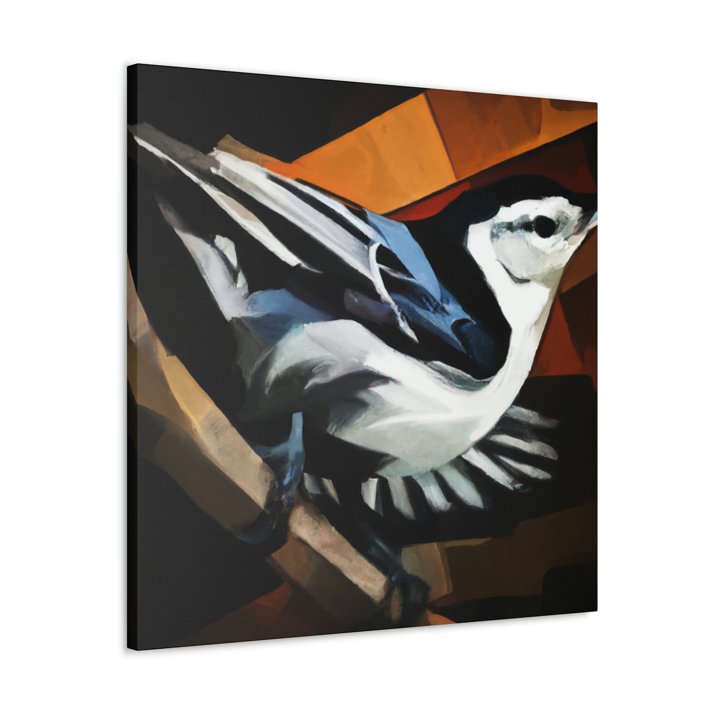 "Nuthatch in Art Deco" - Canvas