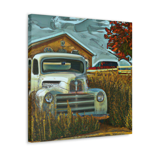 "Rustic Retreat Truckscape" - Canvas