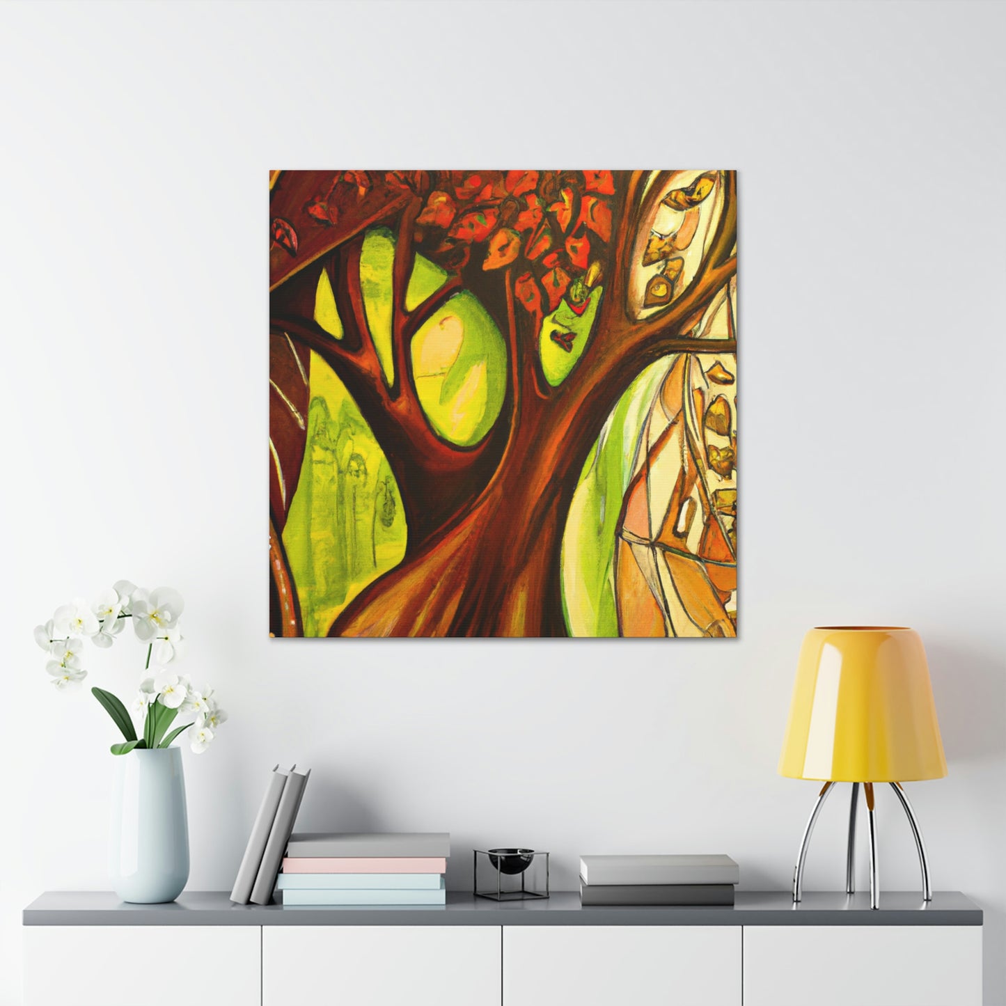 Leafy Splendor Abstract - Canvas