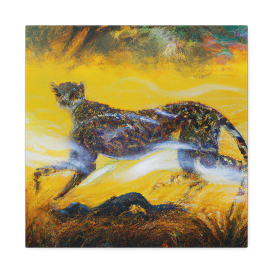 "Cheetah in Art Deco" - Canvas