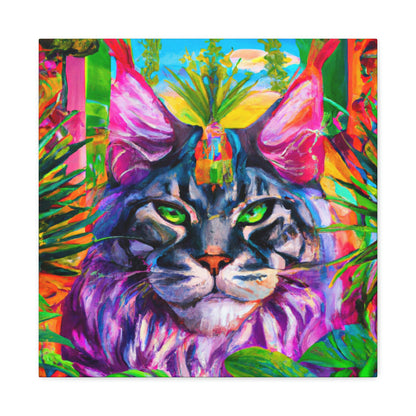 "Cat in Art Deco" - Canvas