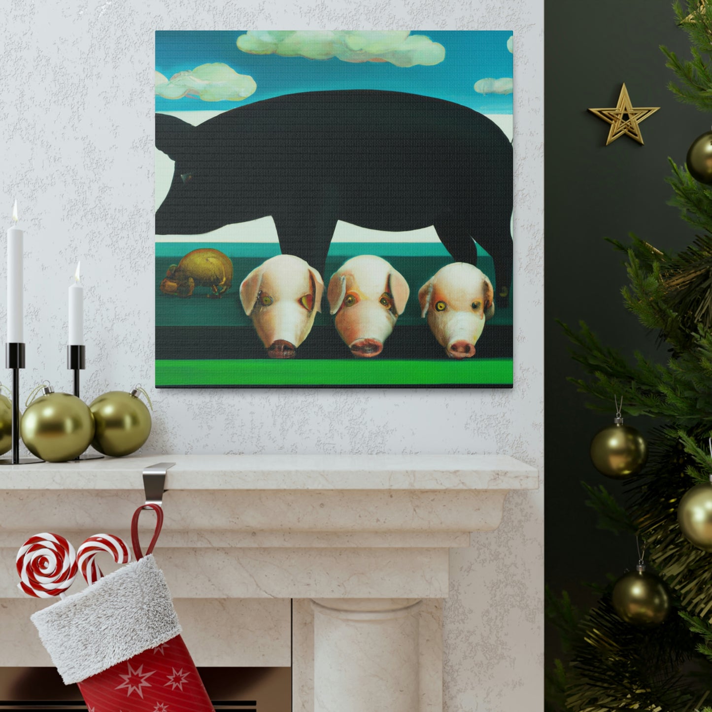 Pigs in Minimalism - Canvas