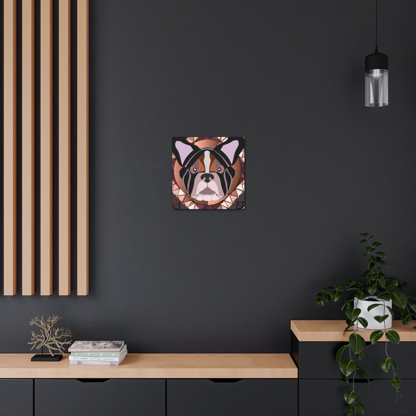 "Bulldog in Art Deco" - Canvas