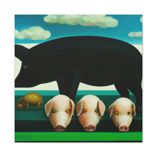 Pigs in Minimalism - Canvas