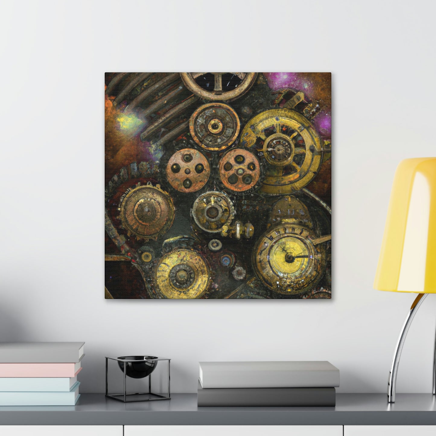 "Star Cluster Steampunk Wonder" - Canvas