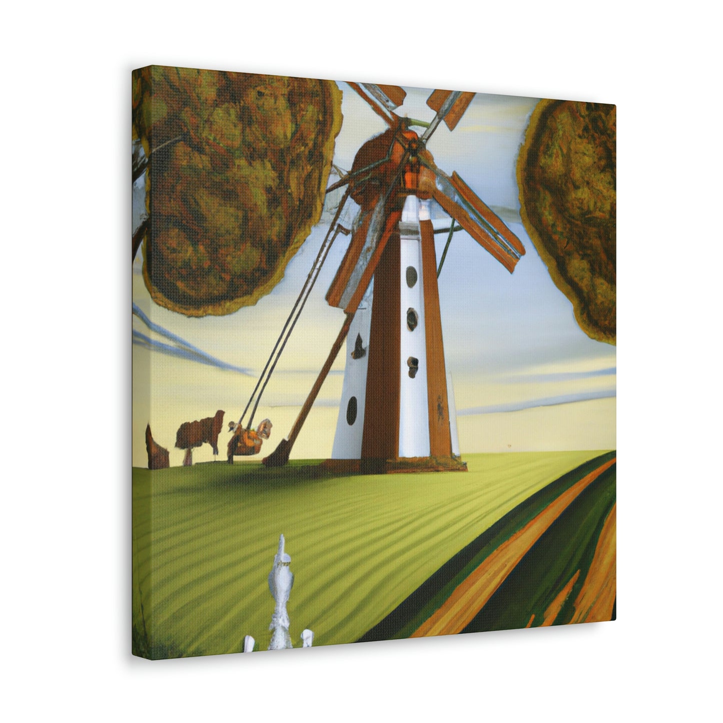 Windmill in Bloomtime - Canvas