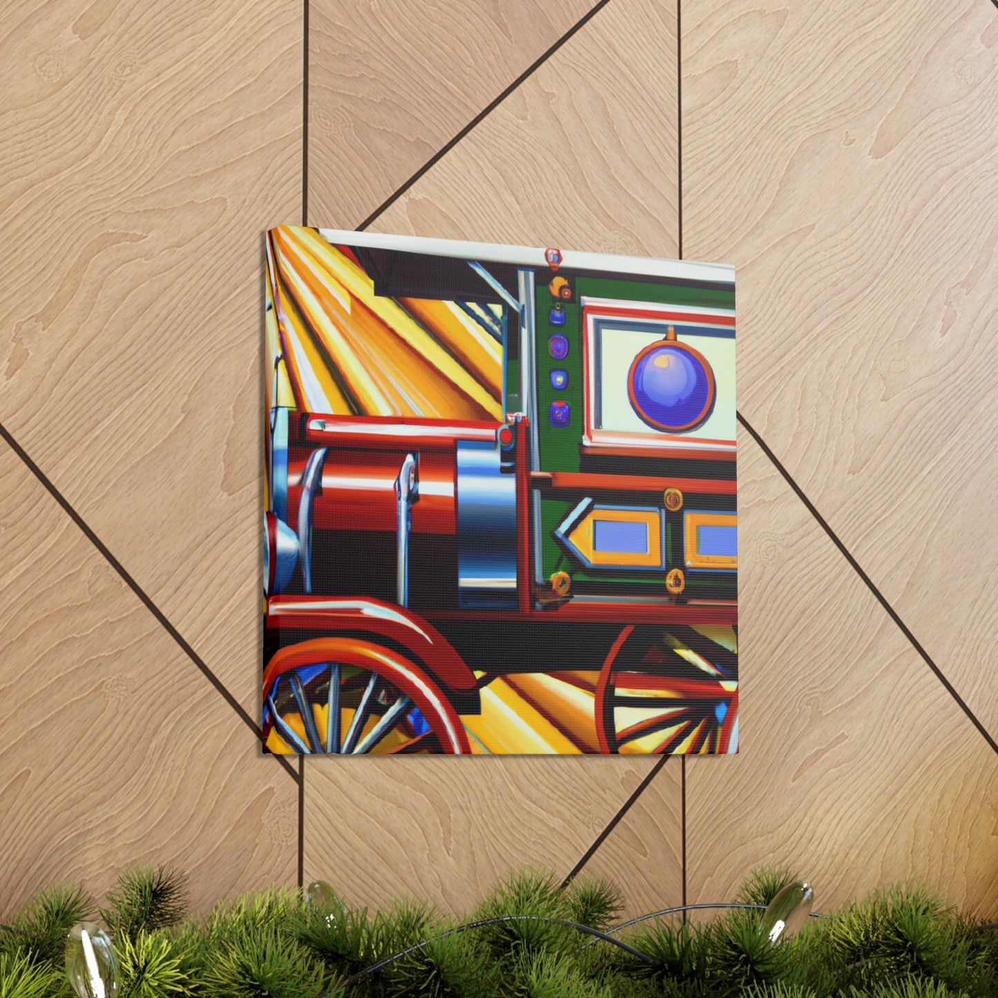 "Wheels of Grandeur Vibrant" - Canvas