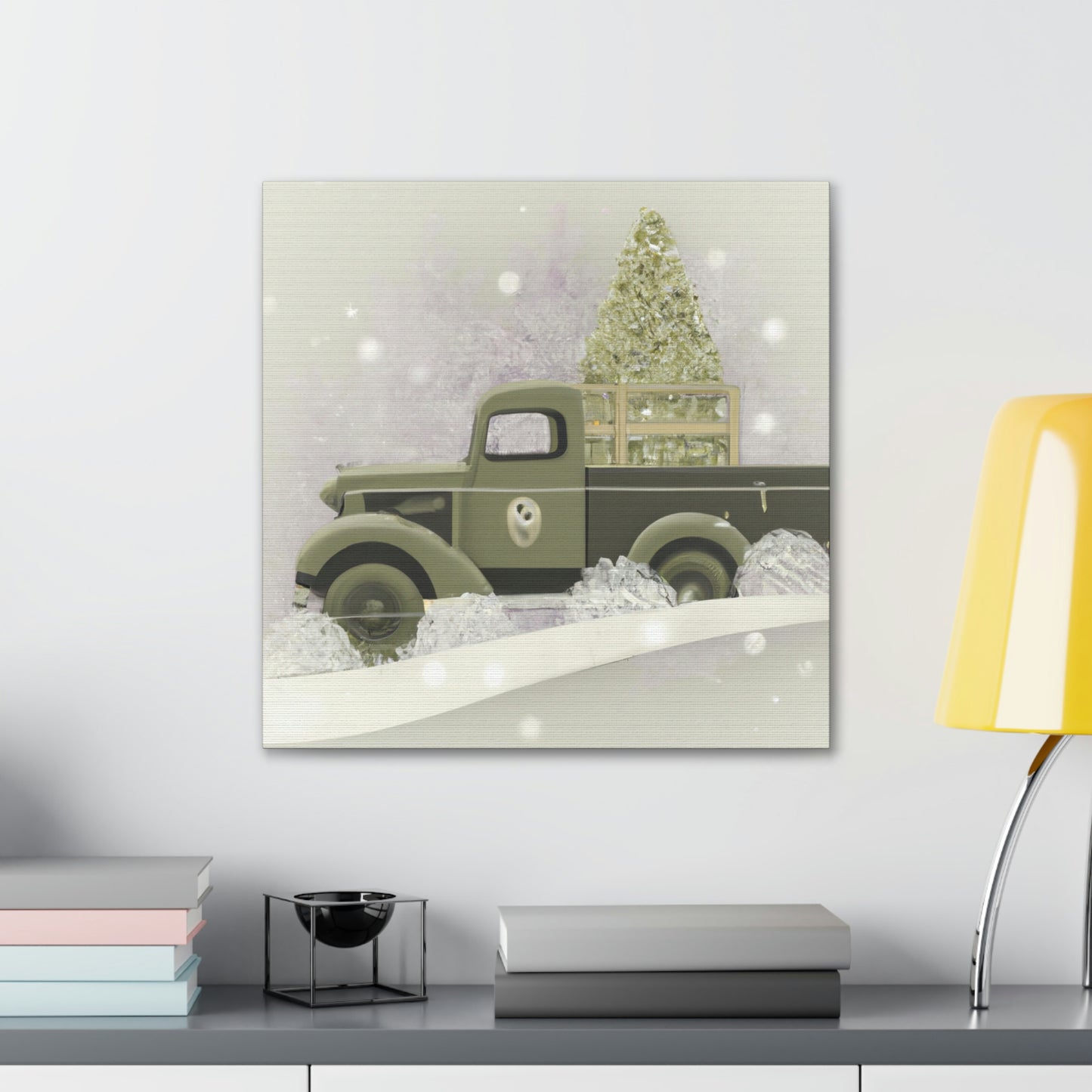 "Christmas Wishes Delivery Truck" - Canvas