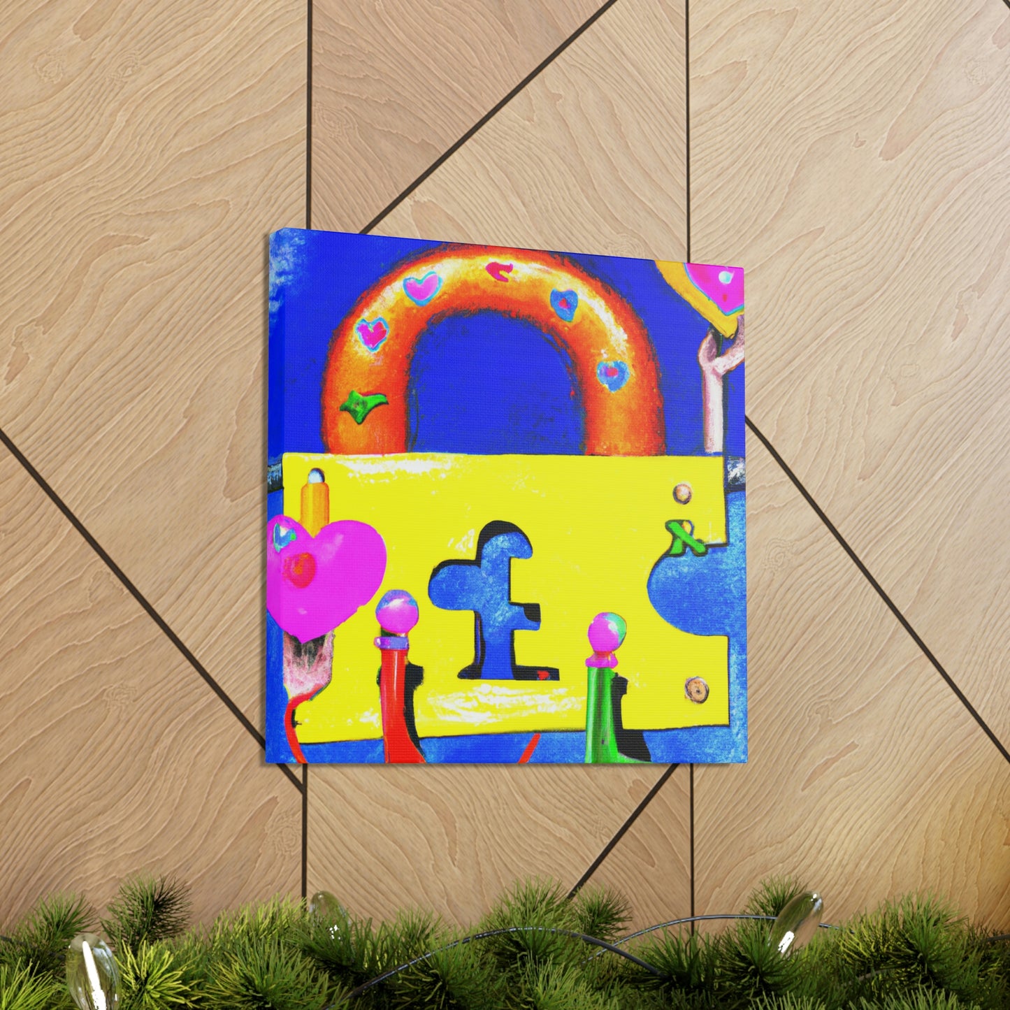 "Love Locked in Surrealism" - Canvas