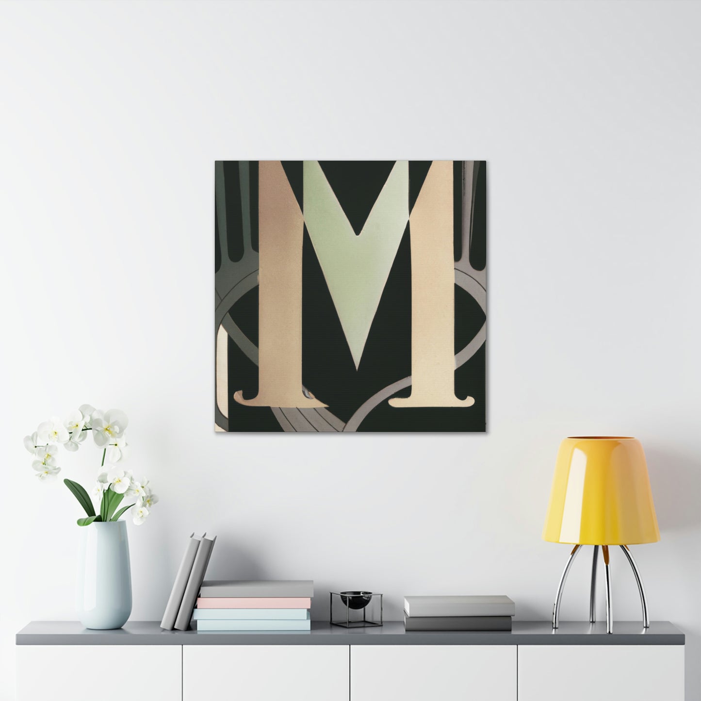 "M in Deco Splendor" - Canvas