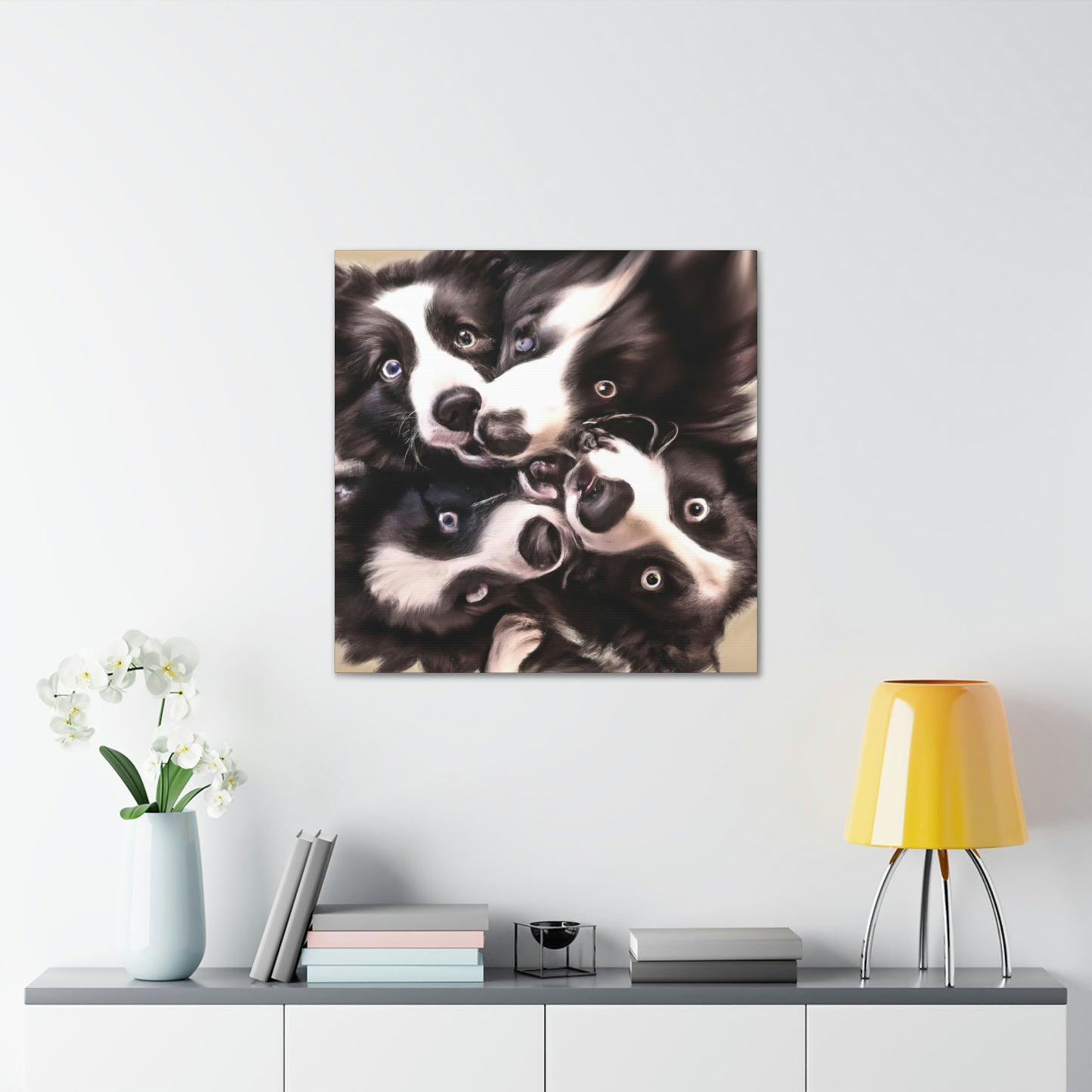 "Border Collie Dreamscape" - Canvas