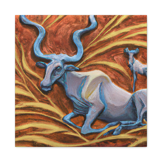 Wildebeest in Deco - Canvas