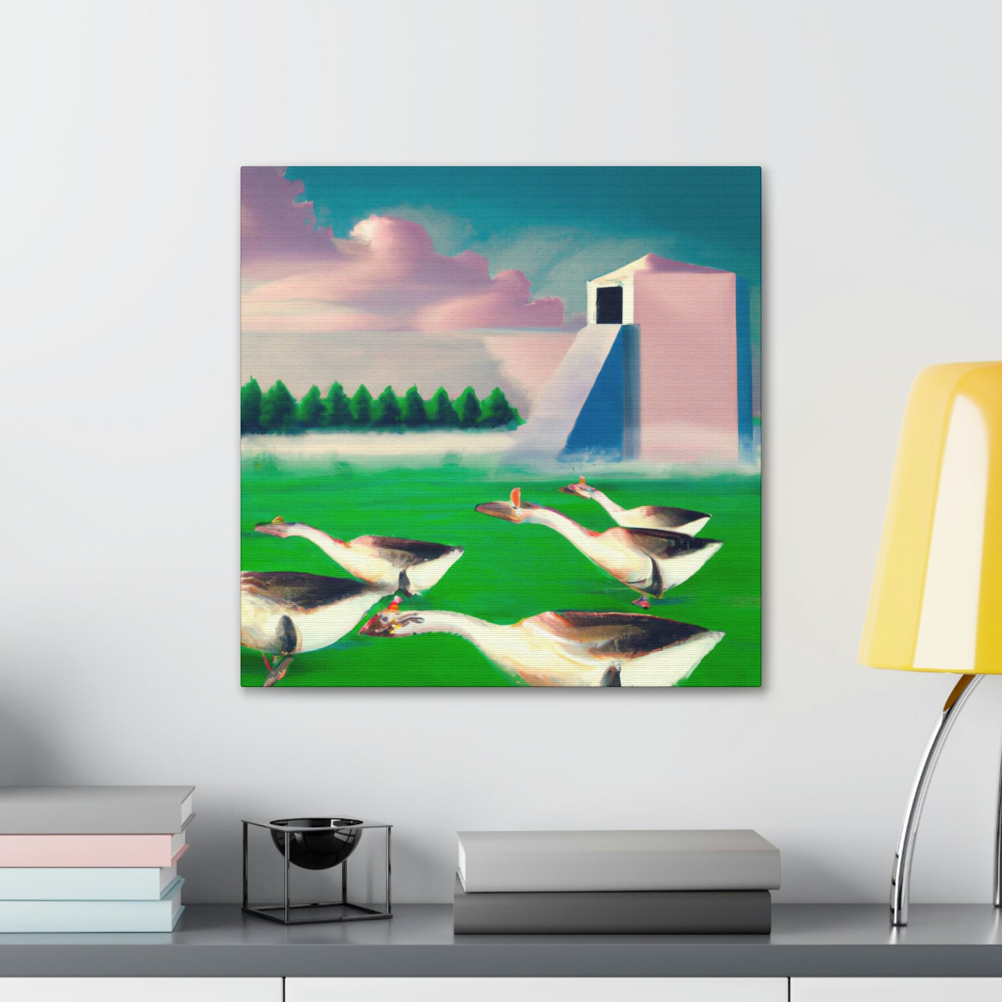 "Geese in the Water" - Canvas