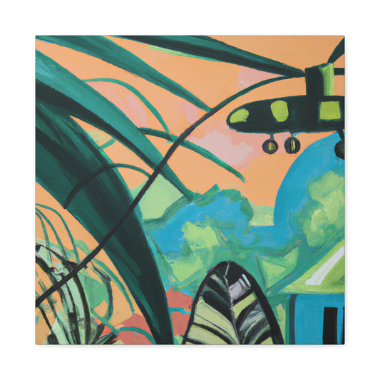 Helicopter in Flight - Canvas