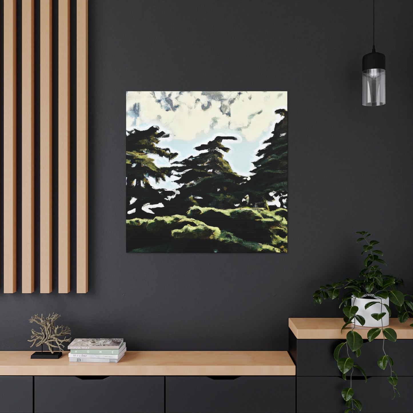 Cedar in the Moonlight - Canvas