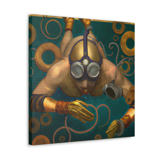 "Swimming in Steampunk Era" - Canvas