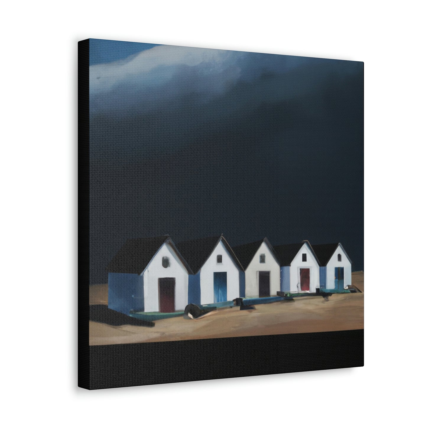 "Beach Houses - Minimalist" - Canvas