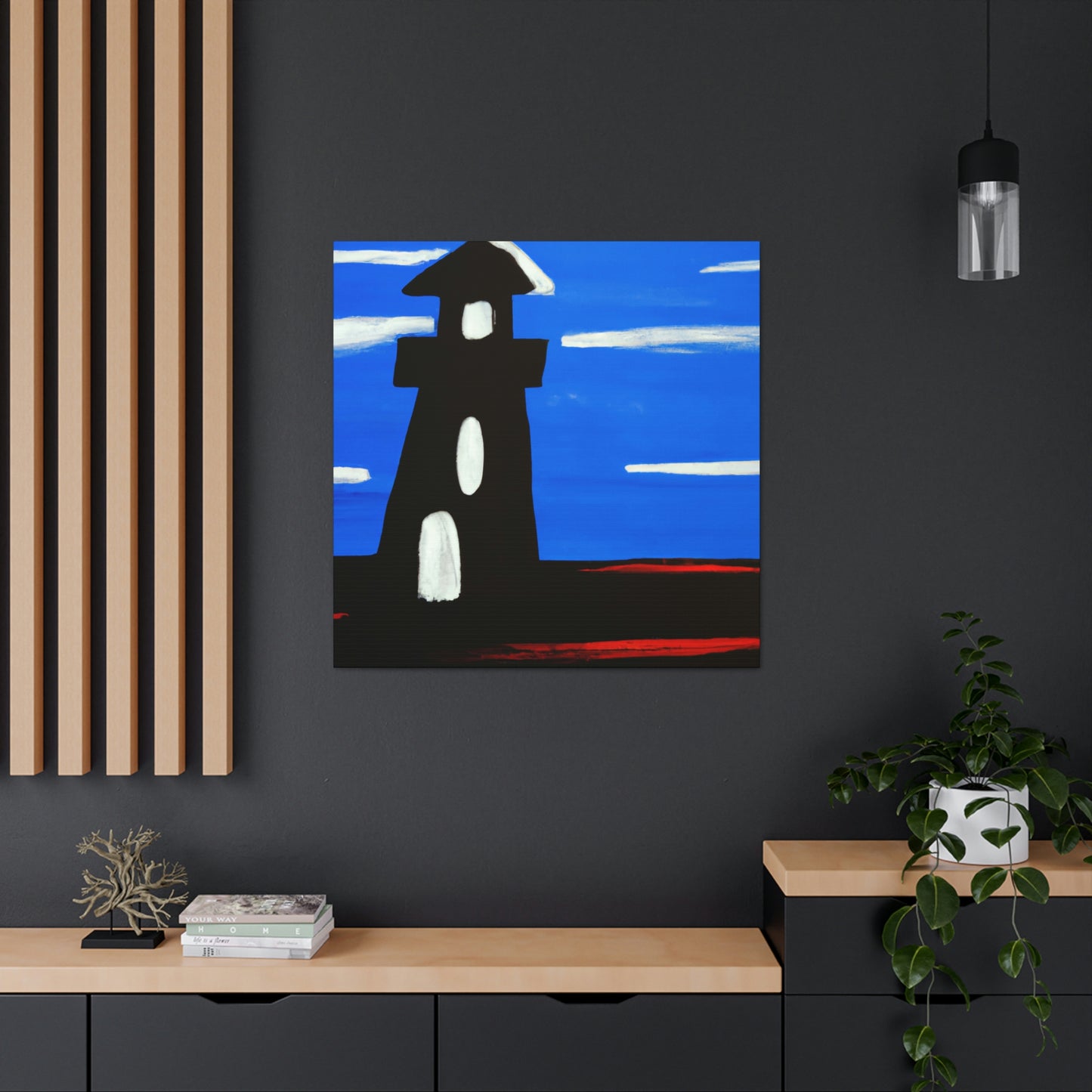 "Lighthouse in Monochrome" - Canvas